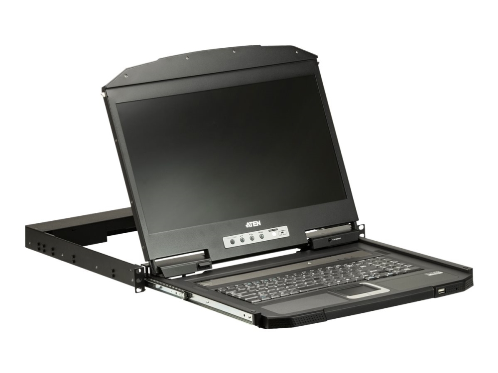 Aten Single Rail Widescreen Lcd Konsole (Usb, Hdmi) Mit Ultrakurzer Tiefe, 47 Cm (18.5"), 1920 X 1080 Pixel, Tft-Lcd, 350 Cd/M², 1000:1, 178°