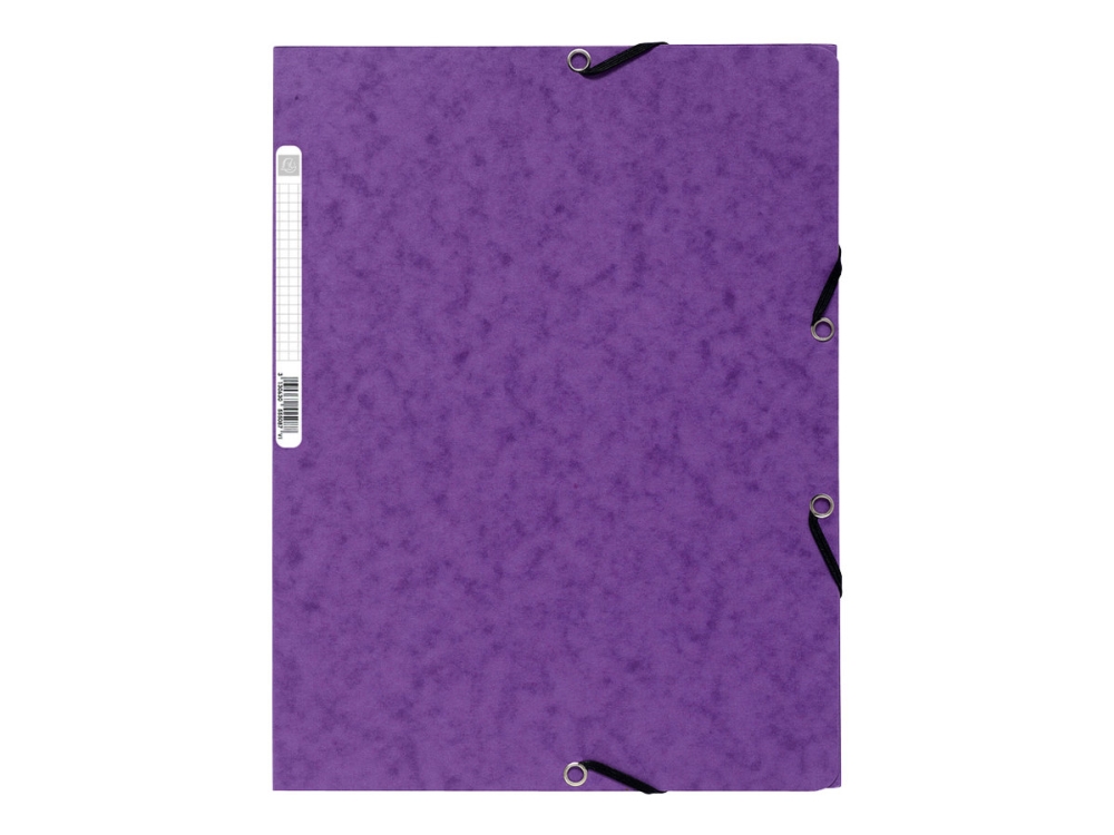 Elastikmappe, Exacompta, 3-klap, A4, ass. farver, pakke a 10 stk