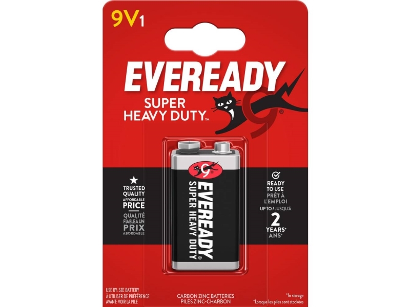 Eveready SHD 9 V-blokbatteri Zink-kul 9 V 1 stk