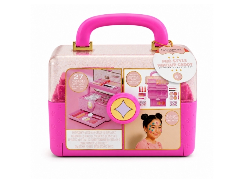 Fao Schwarz Girls Makeup Caddy 27Pcs