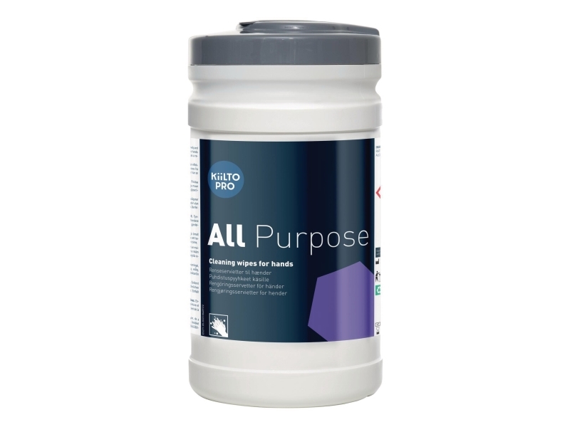 Renseservietter, Kiilto All Purpose Wipes, Tritex, hvid, pakke med 100 stk