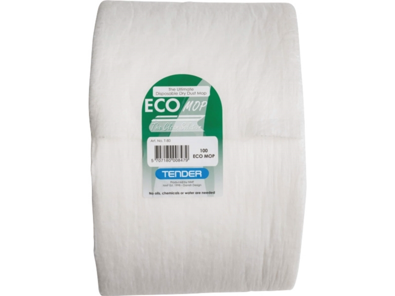 Moprulle, fiberpels, BxL: 20 x 60 cm, engangs, hvid, pakke med 100 stk