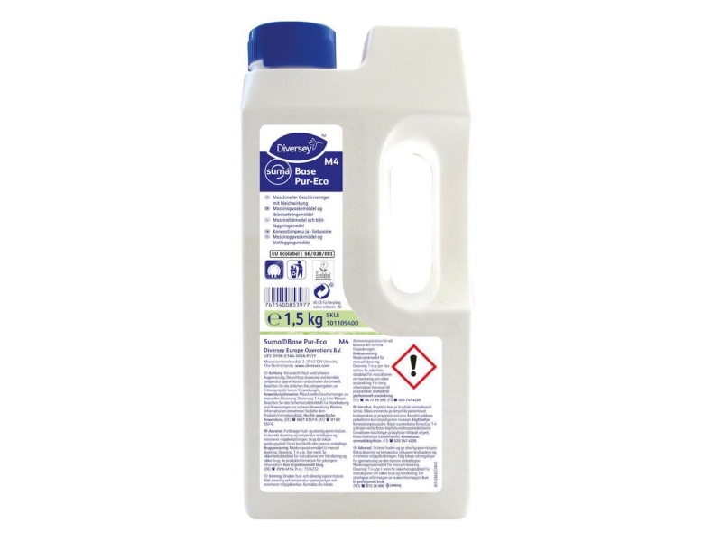 Maskinopvaskemiddel, Suma Base Pur-Eco M4, Pulver, 1.5 Kg