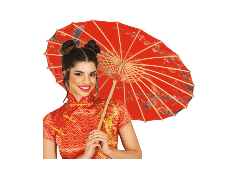 Orientalsk Parasol, Rød 82 Cm