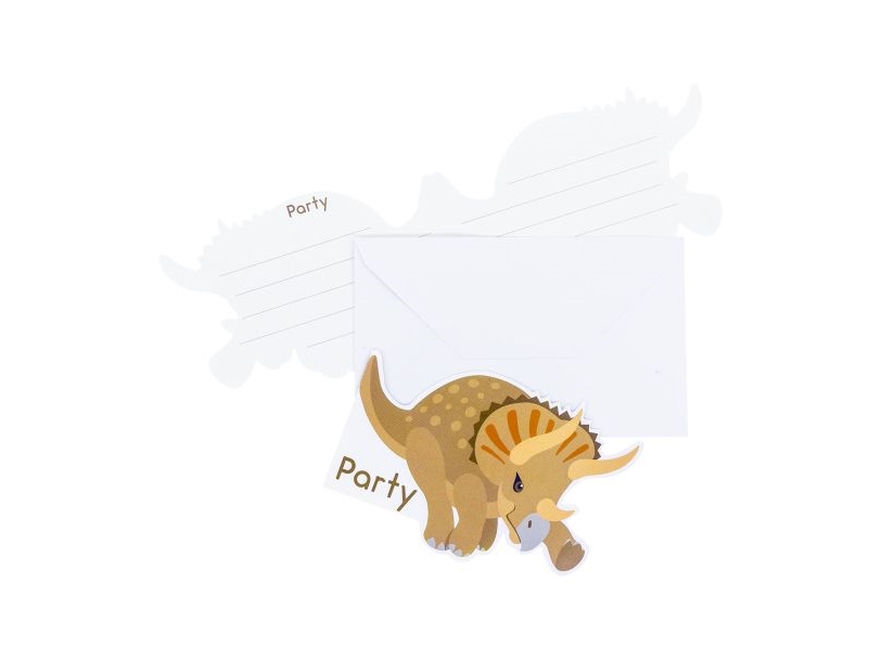 Dinosaur Invitationer, 8 Stk