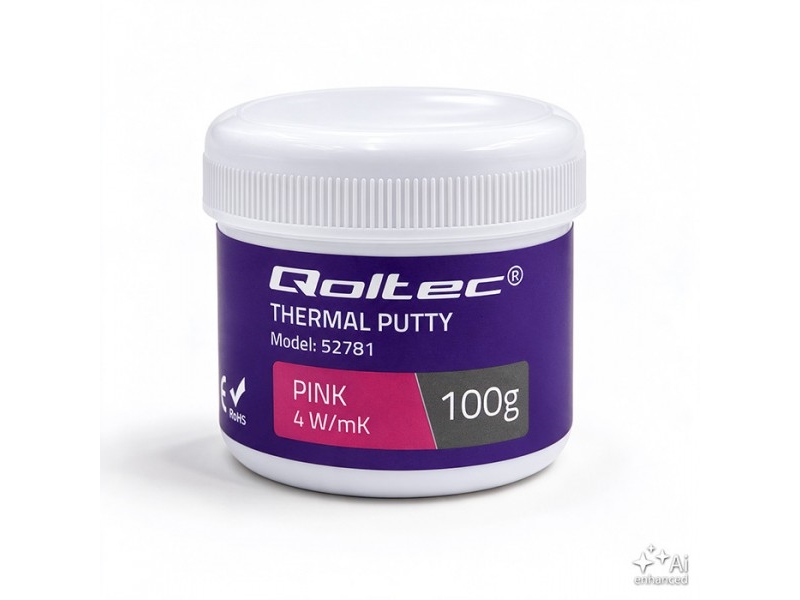 Qoltec Hochleitfähige Paste | Thermal Putty 4 W/M-K | 100 G | Rosa