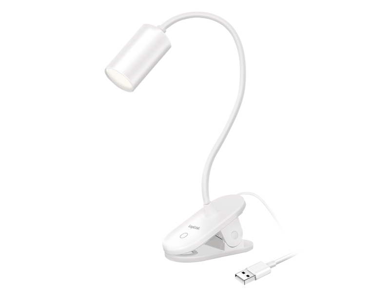 Logilink LED Desk Clip Lamp, 3.8 W, white