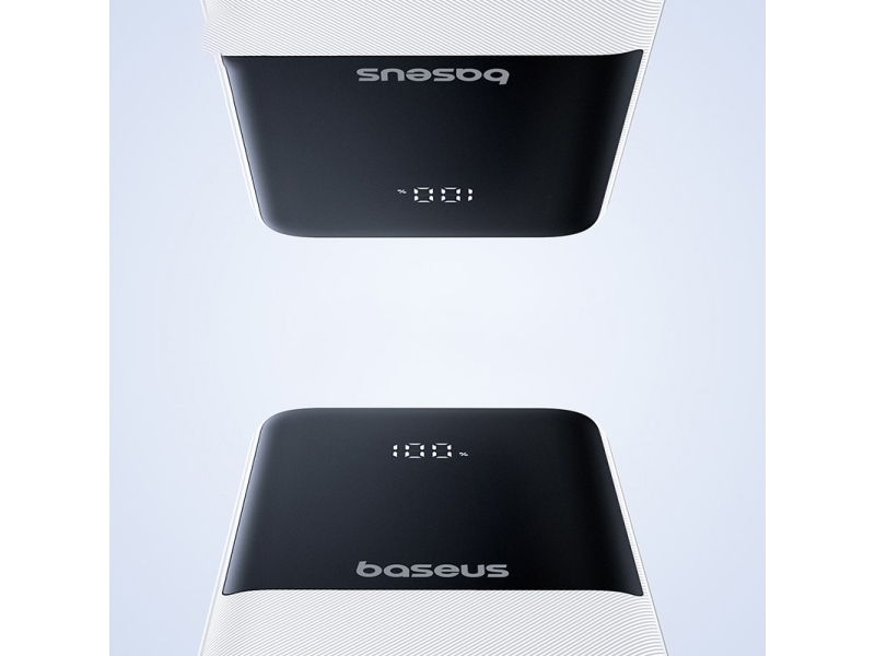 Powerbank Baseus Lipow 10000Mah 22.5W Med To Indbyggede Kabler (Med Baseus Simple Usb-A - Usb-C 3A 20Cm Kabel) - Hvid