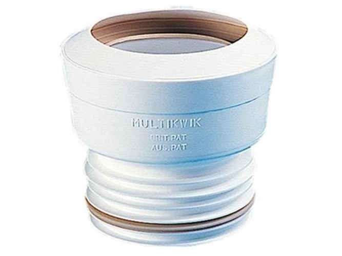 Multikwik klosettilslutning, koncentrisk, 90 mm, hvid