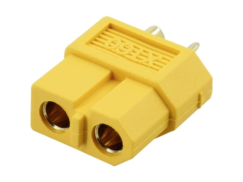 Reely RE-6618948 Connettore maschio per batteria Deluxe XT60H 3,5 mm dorato a saldare 1 - XT60 guldkontaktstiksystemstik 3,5 mm XT60-stiksystemet er velegnet til applikationer med en kontinuerlig strøm på op til 60 A. Stikket er fremstillet efter en høj standard - beskyttet mod omvendt polaritet og let at lodde. Funktioner: 3,5 mm Tekniske data: Indhold: 1 stk - Særlige egenskaber ved stik til modelfremstilling: forgyldt, til lodning - Produkttype: Delu