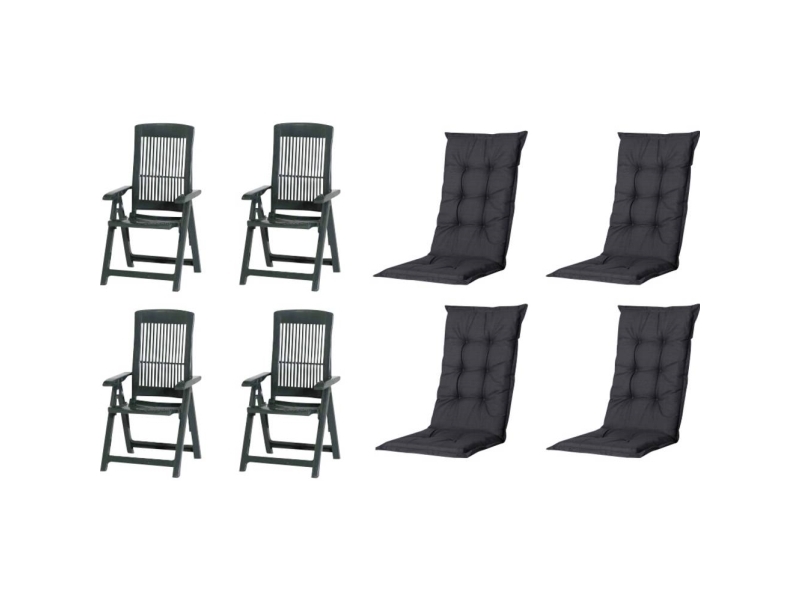 Progarden Tampa+Auflagen Set Grü/Bl X64451 Havemøbelsæt