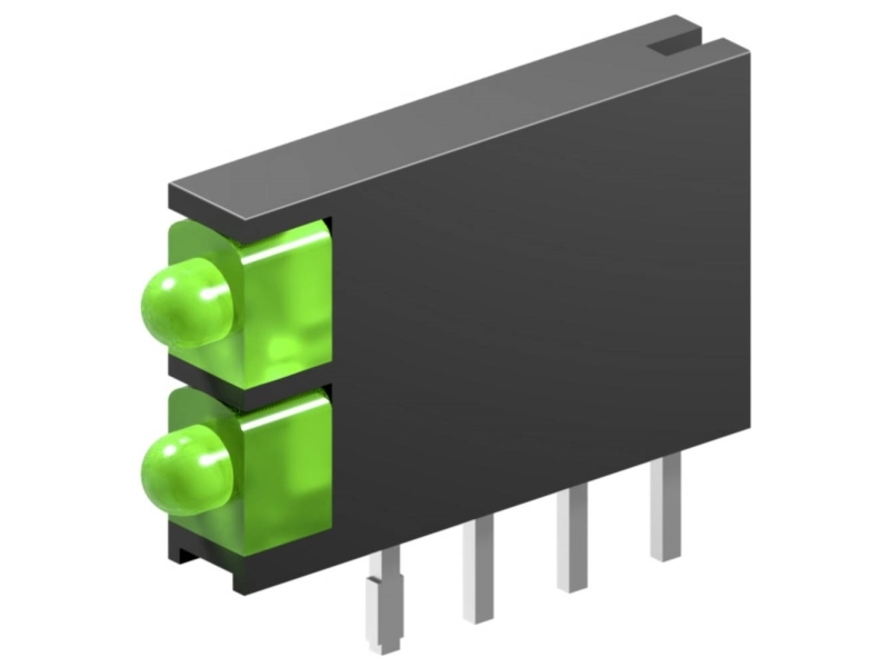 Kingbright Led-Kabinet (Cbi - Circuit Board Indicator) Led-Komponent Grøn (Ø X H) 1.8 Mm X 4.7 Mm Bulk