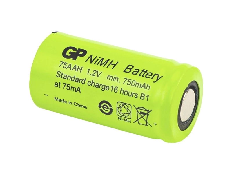 NH GP 75AAH - Industriezelle NiMh 2/3 AA 1.2 V 750 mAh Flat Top - Mignon (AA) - 750 mAh (301.75AAH-C1)