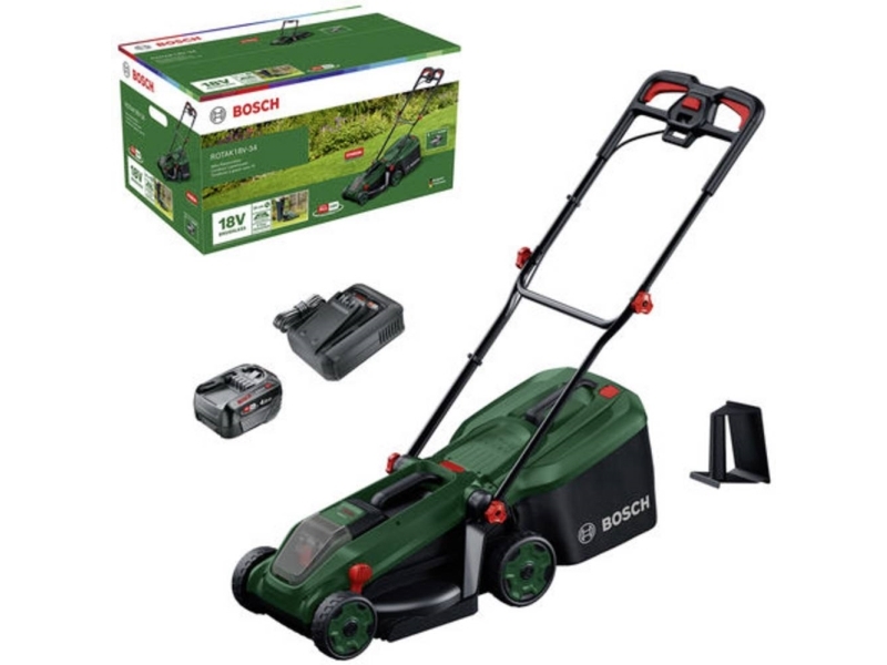 Bosch Home And Garden Rotak18v-34 Batteridrevet Plæneklipper