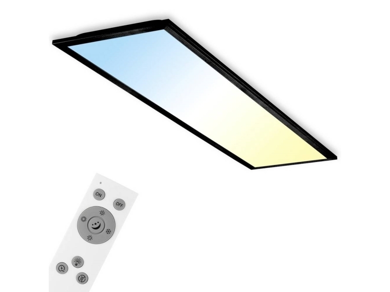 Briloner Piatto 7167015 Led-Panel 24 W Varmhvid, Koldhvid Sort