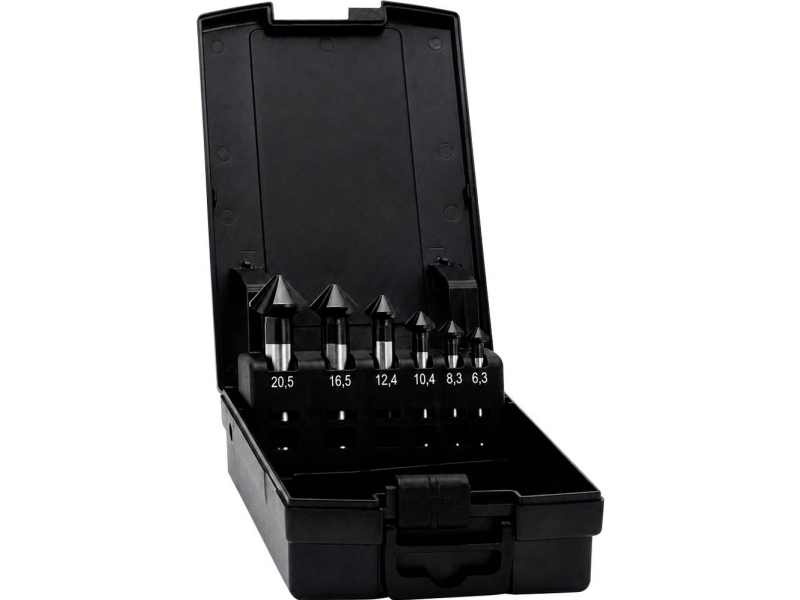 Exact Advanced Line Pro 50383 Trinbor-Sæt 6.3 Mm, 8.3 Mm, 10.4 Mm, 16.5 Mm, 20.5 Mm Hsse-Co 5 Cobalt, Slebet Trefladeskaft 1 Set