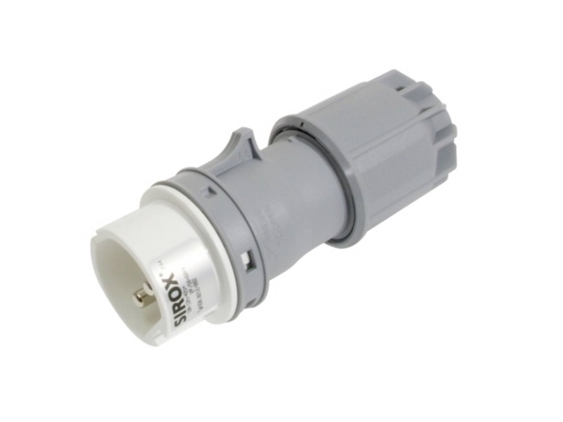 Sirox Cee-St. 16A, 2P.12H, 42V Weiß, Vernickelt, Twist 630.8212 Cee-Stik 16 A 42 V 1 Stk