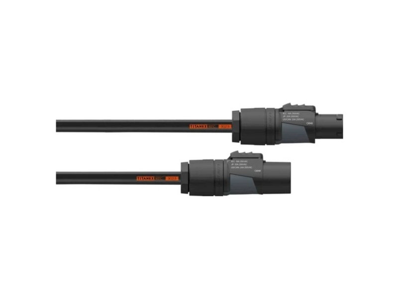 Cordial 14960 Stromverlängerungskabel 16 A Schwarz 0,75 M H07rn-F 3G 2,5 Mm²
