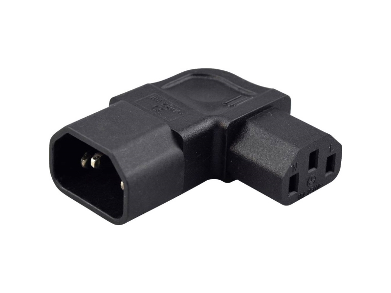 Tru Components Adapter [Iec-Stik C14 - Iec-Tilslutning C13] Samlet Poltal: 3 Sort 1 Stk