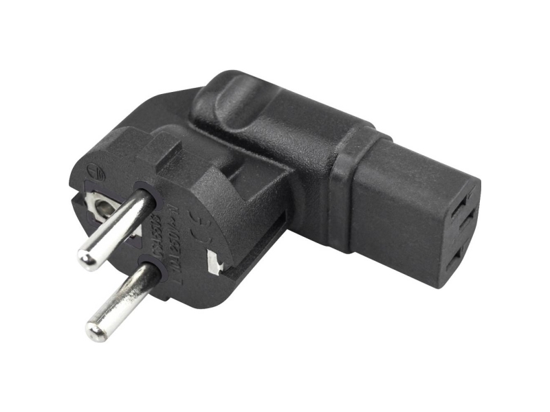 Tru Components Adapter [Stik - Iec-Tilslutning C13] Samlet Poltal: 2 + Pe Sort 1 Stk