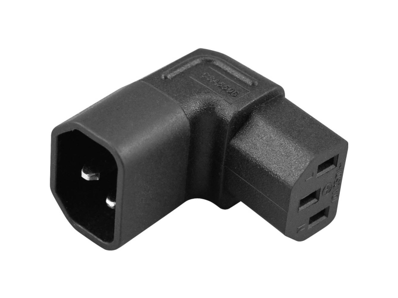 Tru Components Adapter [Iec-Stik C14 - Iec-Tilslutning C13] Samlet Poltal: 3 Sort 1 Stk