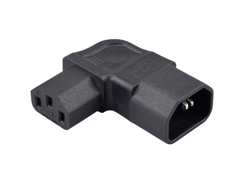 Tru Components Adapter [Iec-Tilslutning C13 - Iec-Stik C14] Samlet Poltal: 3 Sort 1 Stk