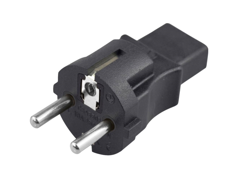 Tru Components Adapter [Stik - Iec-Tilslutning C13] Samlet Poltal: 2 + Pe Sort 1 Stk