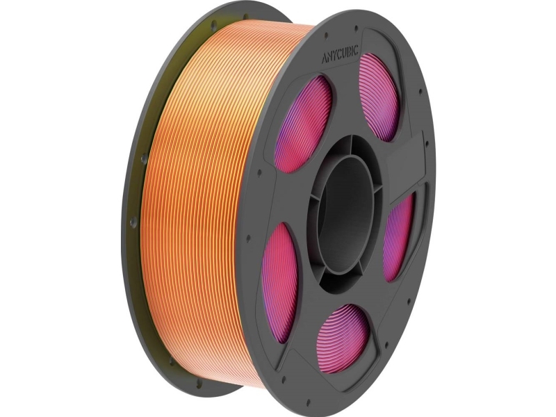 Anycubic Pla Silk Filament Tri-Color: Red Blue Yellow