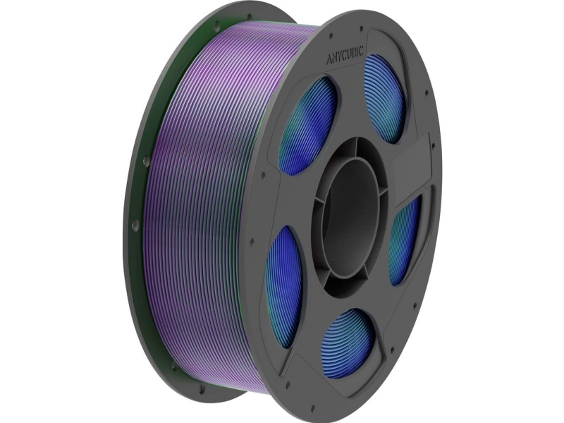 Anycubic Pla Silk Filament Tri-Color: Blue Green Purple