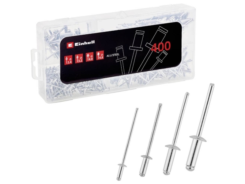 Einhell 461027 Blindniete Aluminium, Stahl Aluminium, Stahl Aluminium, Stahl 1 Set (461027)