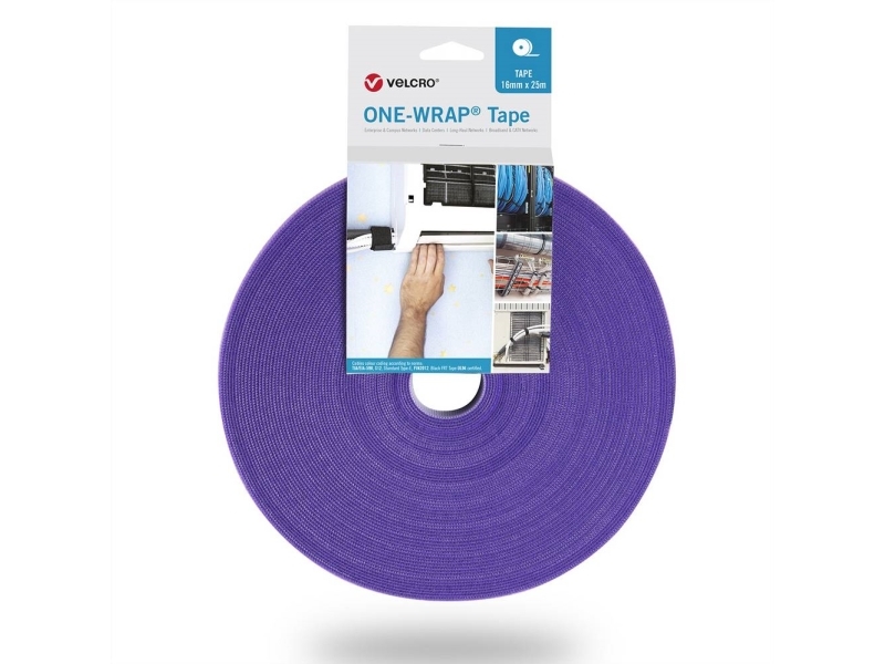 Velcro One Wrap Band 20 Mm Breit, Violett, 25 M
