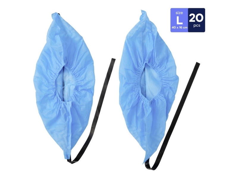 Tru Components Esd-Skoovertræk 20 Stk Blå , Sort L, 40 X 16 Cm Antistatisk Box