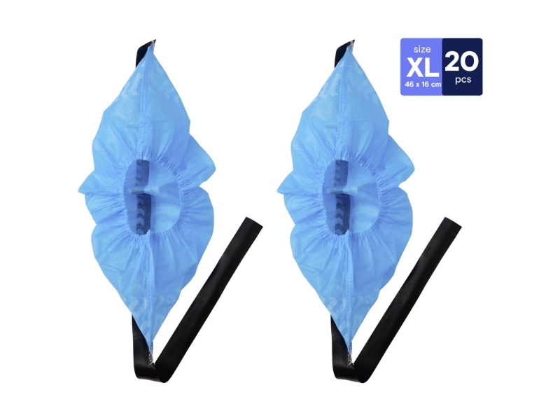 Tru Components Esd-Skoovertræk 20 Stk Blå , Sort Xl, 46 X 16 Cm Antistatisk Box