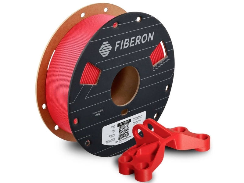 Pet-Gf15 1,75Mm Red 0,5Kg Polymaker Fiberon 3D Filament (Fl02007)