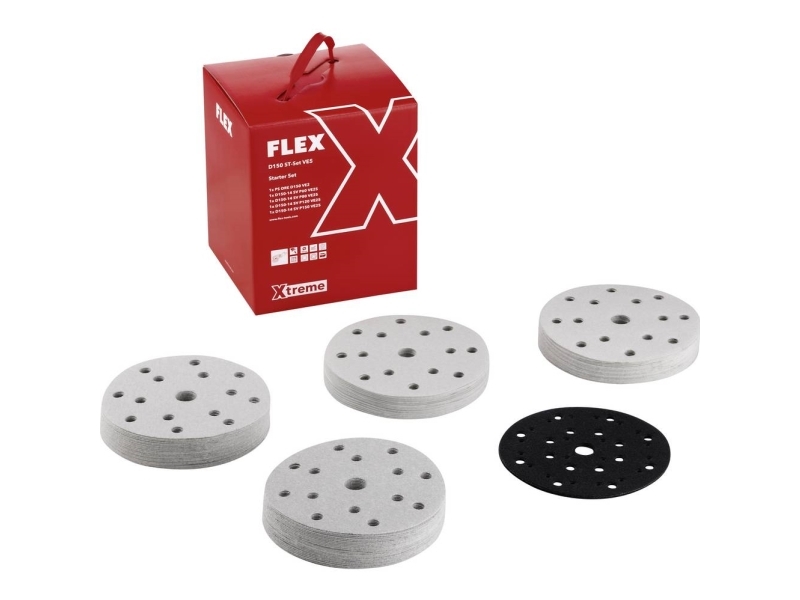 Flex D150 St-Set Ve5 534770 Slibepapir Kornstørrelse 60, 80, 120, 150 (Ø) 150 Mm 5 Stk