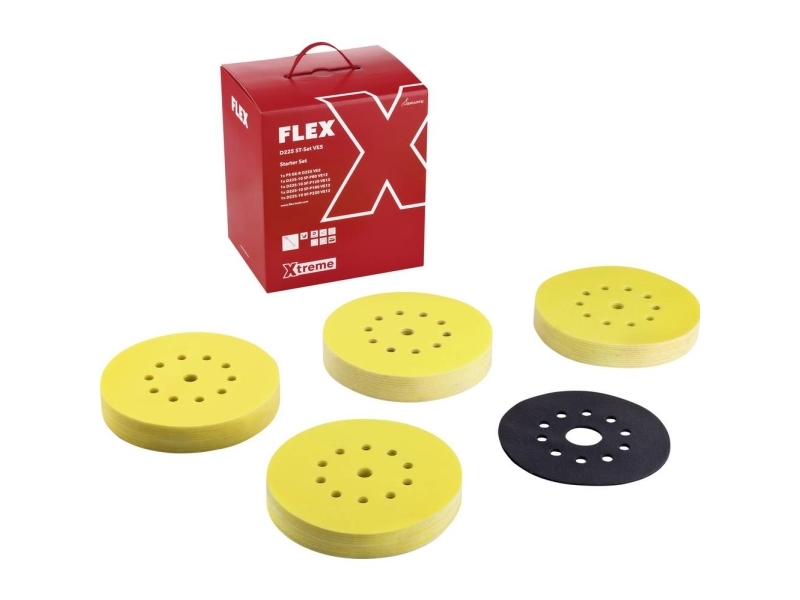 Flex D225 St-Set Ve5 534769 Slibepapir Kornstørrelse 80, 120, 180, 220 (Ø) 225 Mm 5 Stk