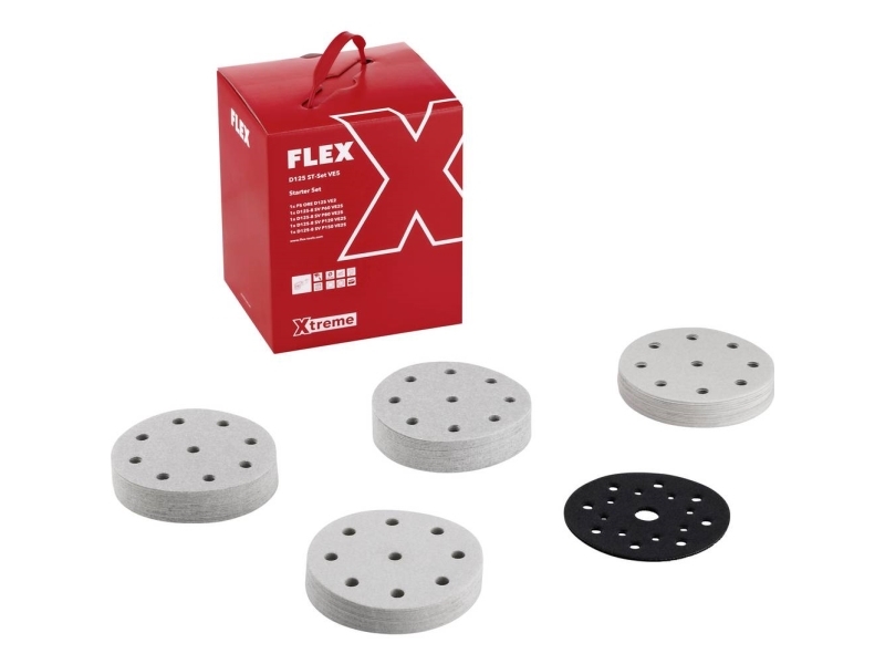 Flex D125 St-Set Ve5 534771 Slibepapir Kornstørrelse 60, 80, 120, 150 (Ø) 125 Mm 5 Stk