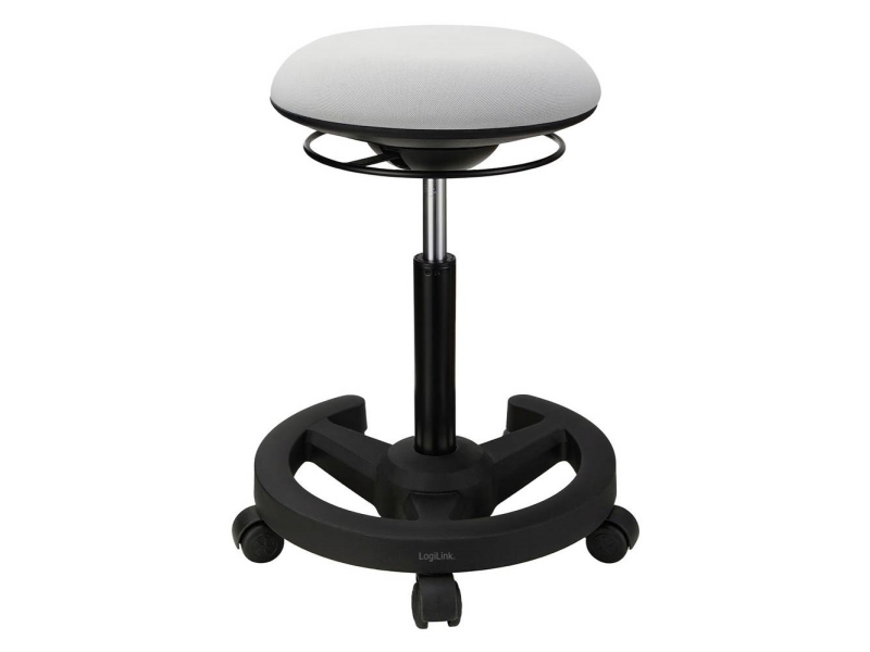 Height Adjustable Mobile Wobble Stool, Grey
