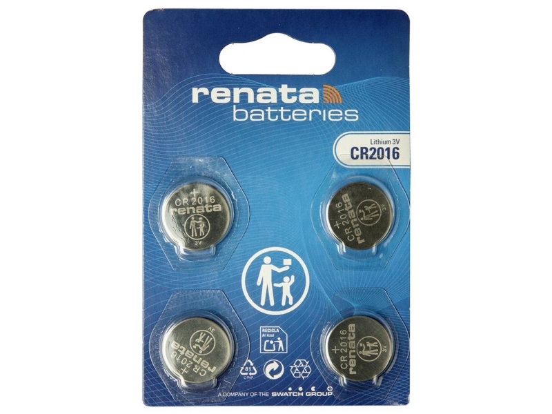 Renata Knopfzellenbox Cr2016 3 V 2 Stück 90 Mah Li-Mno2 (704586)