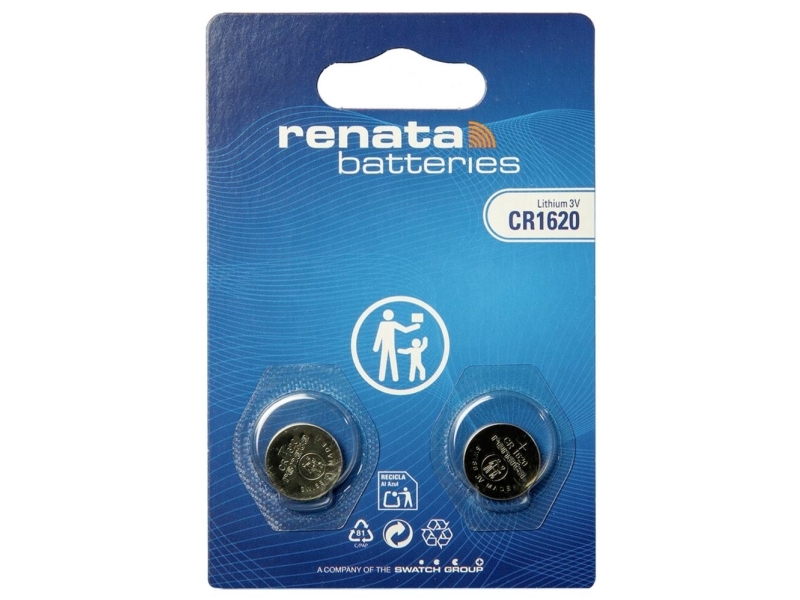 Renata Knopfzellenbox Cr1620 3 V 2 Stück 68 Mah Li-Mno2 (704577)