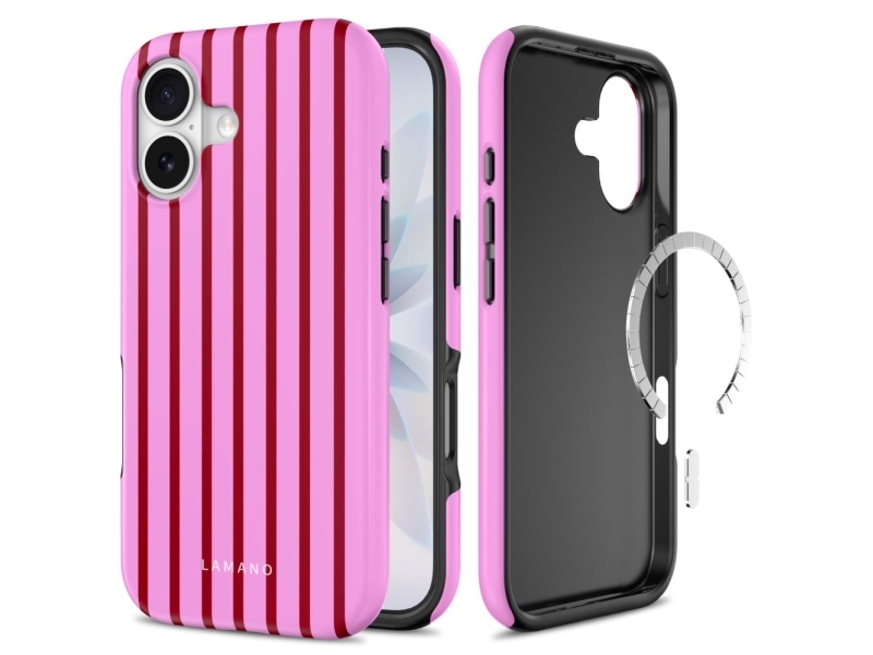 Tech-Protect Tech-Protect Lamano Magsafe Case For Iphone 17 - Red And Pink