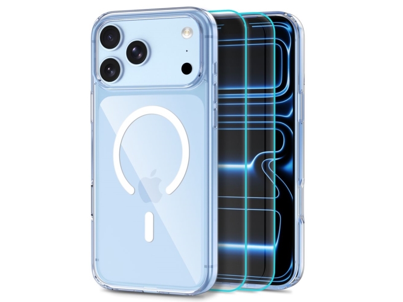 Tech-Protect Tech-Protect Flexair Hybrid Magsafe Case + Tech-Protect Glass Fit+ 2-Pack Tempered Glass For Iphone 18 Pro Max / 17 Pro Max - Clear