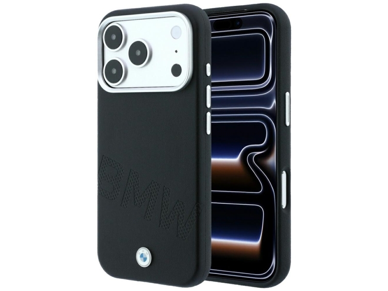 Bmw Sign Inclined Deboss Letters Magsafe Case For Iphone 18 Pro Max / 17 Pro Max - Black