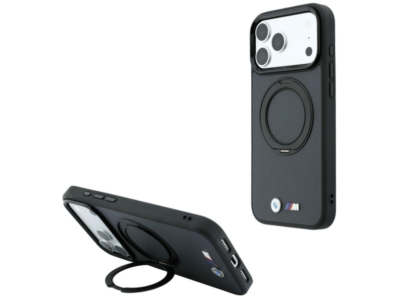 Bmw Kevlar Žiedinis Stovas 360 Magsafe Deklas Iphone 18 Pro / 17 Pro – Tamsiai Pilkas