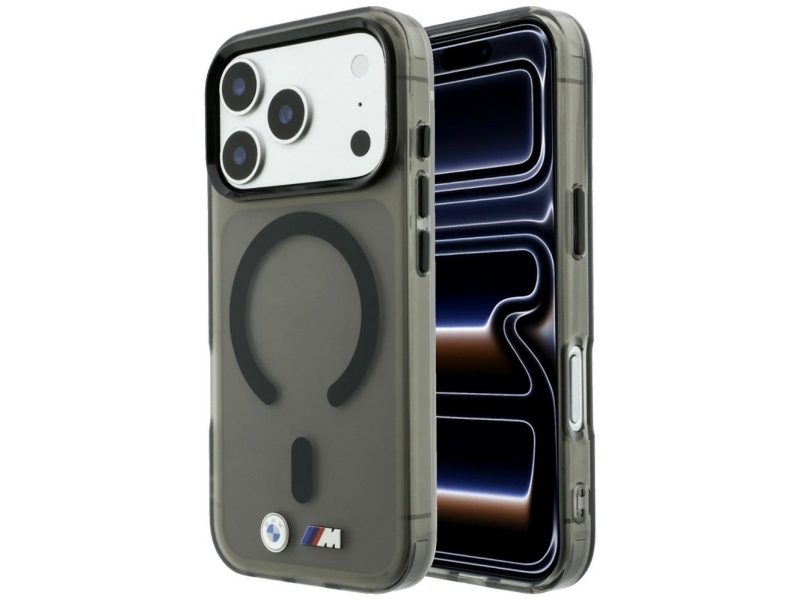 Bmw M Iml Frosted Metal Logo & Trims Magsafe Case For Iphone 18 Pro / 17 Pro - Black
