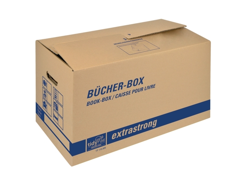 Mailmedia Tidypac Transportbox B?Cherbox Aus Wellpappe, Mit Beschriftungsfeld, Verst?Rkte Griffe - 5 St?Ck (Tp 110.005)