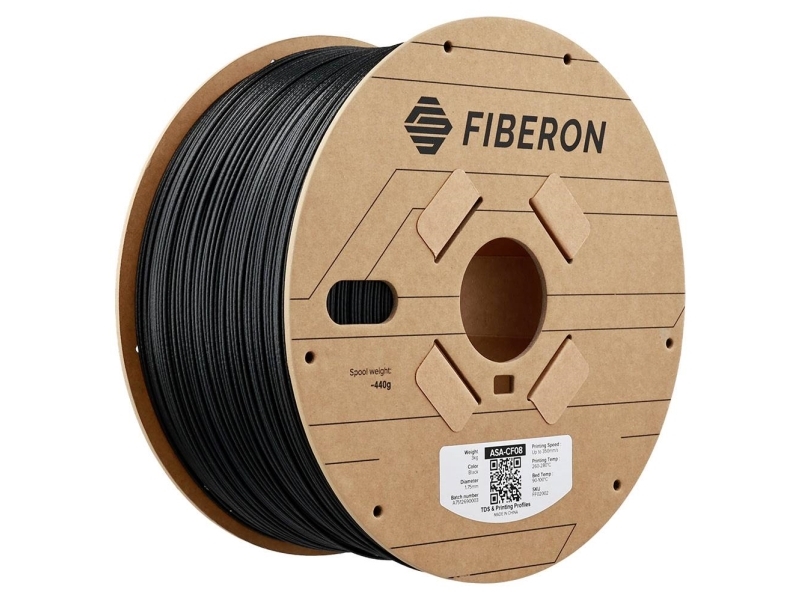 Polymaker Fiberon Plastikas Asa-Cf08 - Juodas