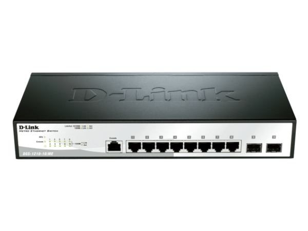 D-Link Dgs 1210-10/Me - Switch - Administreret - 8 X 10/100/1000 + 2 X Gigabit Sfp - Monterbar På Stativ