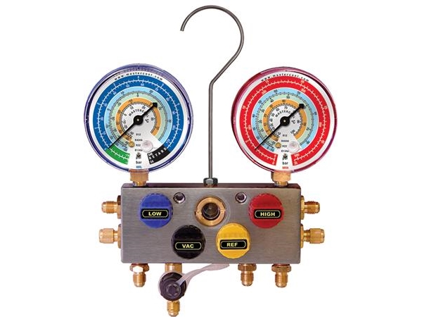 Mastercool Analog 4-vejs manifold Ø80 for R32, R410a, R407C, R22 | VVS Artiklar - Uppvärmning - Tillbehör | GameStuff