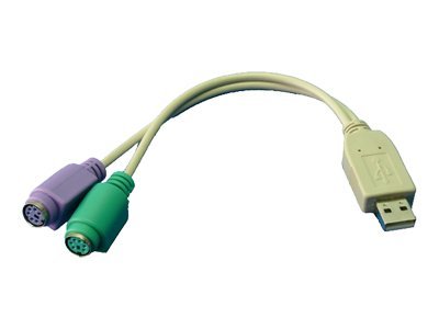 Logilink Adapter Usb To Ps/2 - Tastatur-/ Musadapter - Usb (Han) Til Ps/2 (Hun) - 20 Cm